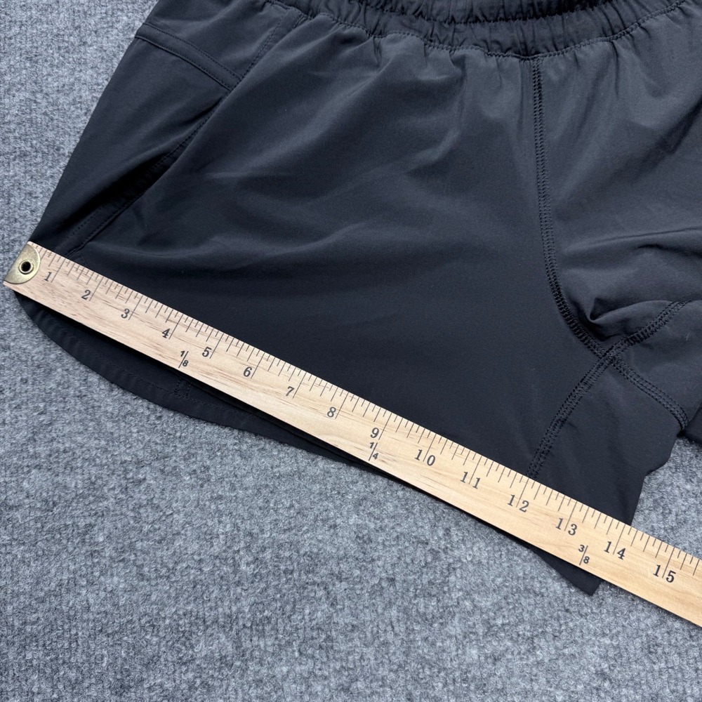 Lululemon Track That Mid-Rise Lined Short 5 Black Womens Size 10 Running Gym - Picture 4 of 8